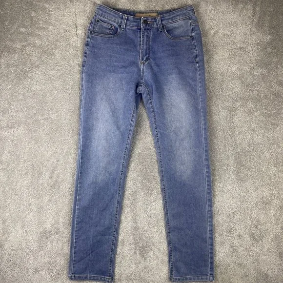 Joe's Jeans Girl's Size 16 (25x29) Mid-Rise Medium Wash Straight Leg Denim - Picture 2 of 12